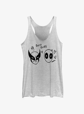 Marvel Deadpool & Wolverine Best Bubs Scribbles Girls Tank