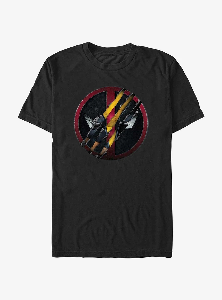 Marvel Deadpool & Wolverine Clawing Through T-Shirt