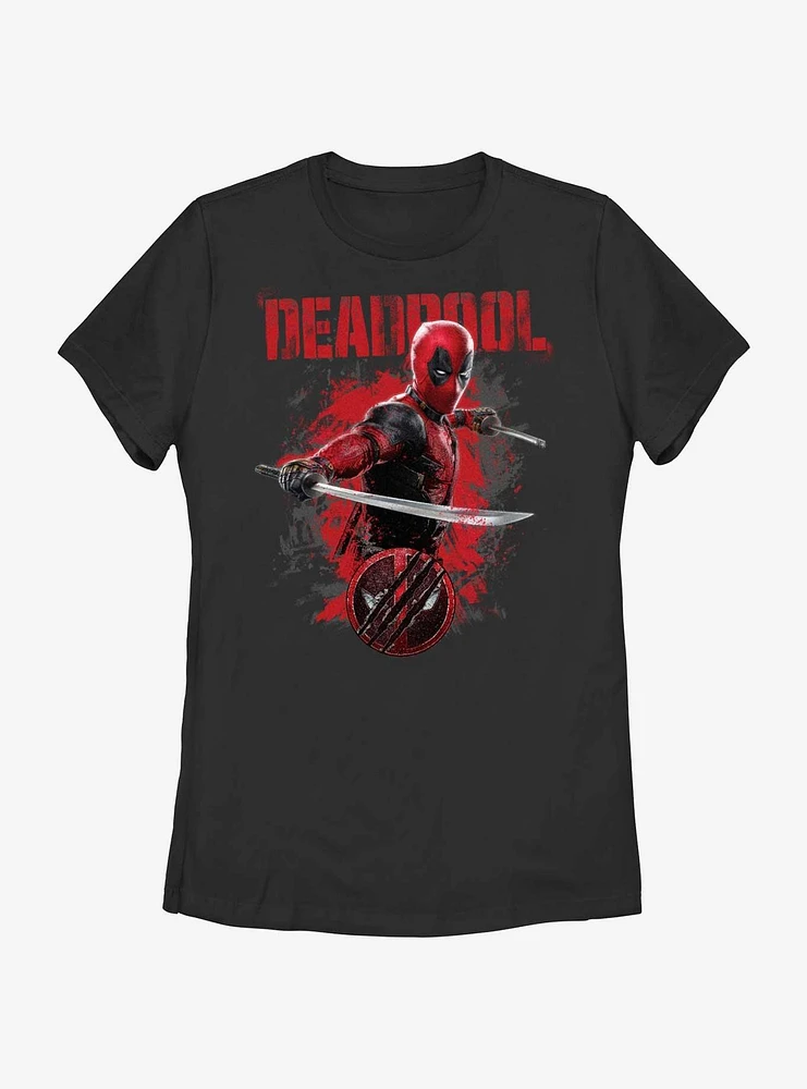 Marvel Deadpool & Wolverine Paint Dump Womens T-Shirt