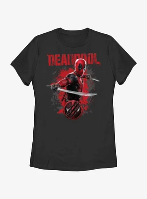 Marvel Deadpool & Wolverine Paint Dump Womens T-Shirt