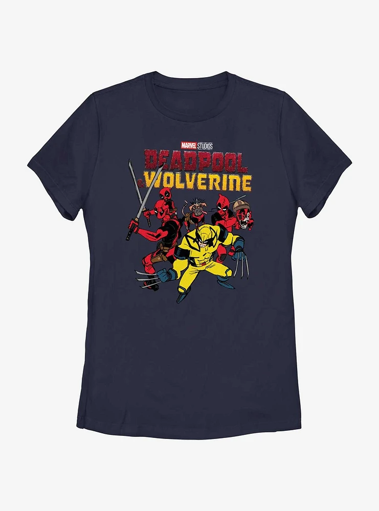 Marvel Deadpool & Wolverine Family Outing Womens T-Shirt