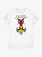 Marvel Deadpool & Wolverine Round House Cooks Womens T-Shirt