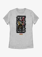 Marvel Deadpool & Wolverine Swords Claws Bubs Womens T-Shirt