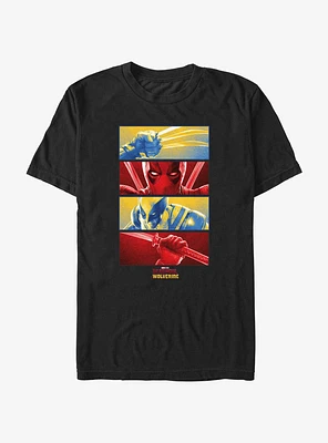 Marvel Deadpool & Wolverine Panel Of Bubs T-Shirt