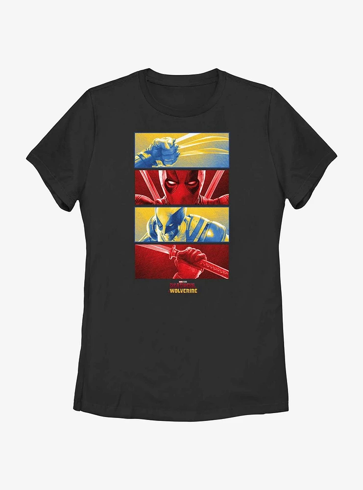 Marvel Deadpool & Wolverine Panel Of Bubs Womens T-Shirt