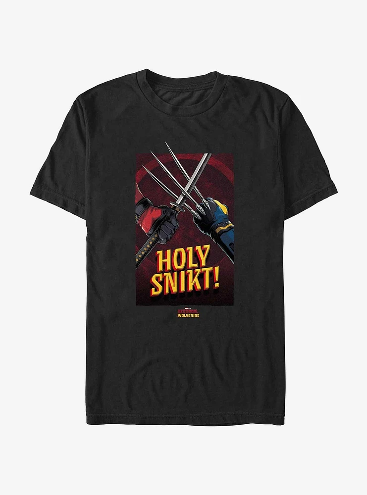 Marvel Deadpool & Wolverine Holy Snikt Poster T-Shirt