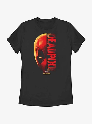 Marvel Deadpool & Wolverine Head Split Womens T-Shirt