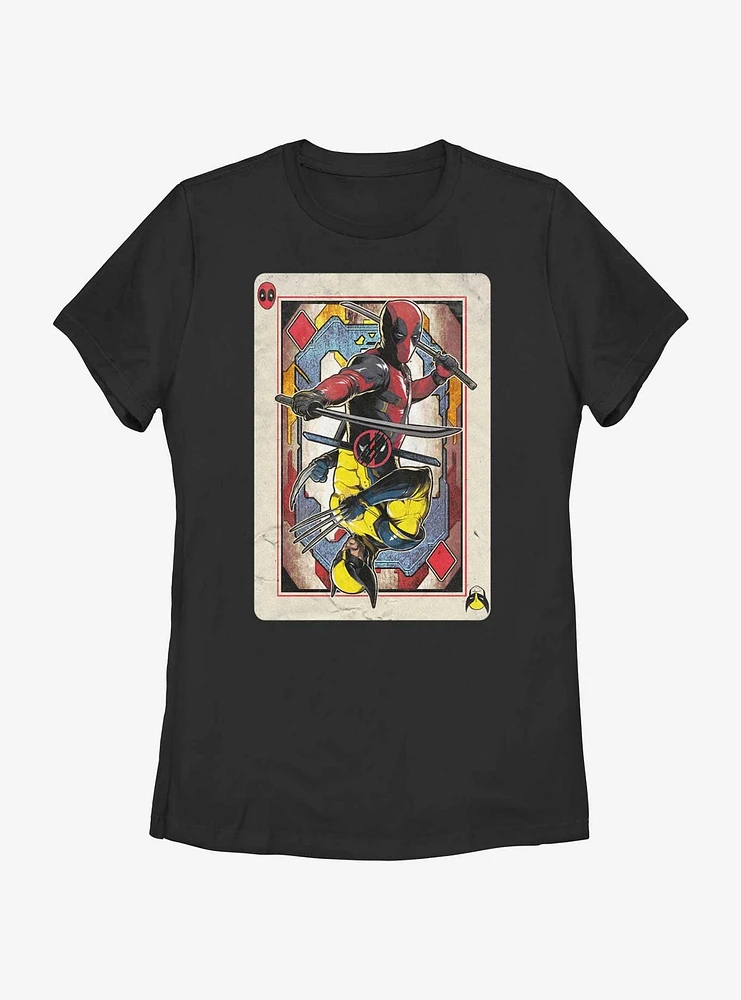 Marvel Deadpool & Wolverine Cardpool Womens T-Shirt