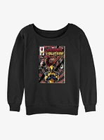 Marvel Deadpool & Wolverine Comic Cover Explosion Womens Slouchy Sweatshirt