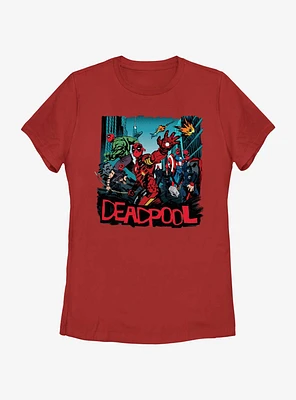 Marvel Deadpool & Wolverine Avengers Womens T-Shirt