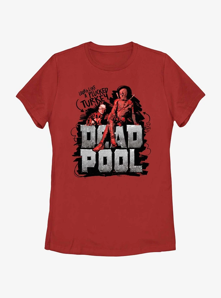 Marvel Deadpool & Wolverine Looks Like A Plucked Turkey Womens T-Shirt