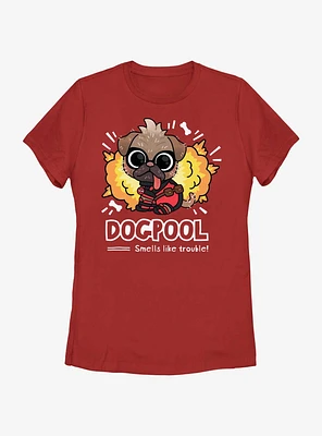 Marvel Deadpool & Wolverine Cute Dogpool Womens T-Shirt