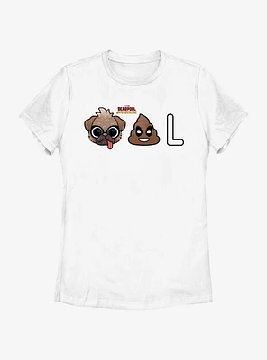 Marvel Deadpool & Wolverine Dogpool Emojis Womens T-Shirt