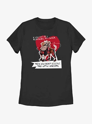 Marvel Deadpool & Wolverine Dogpool Little Unicorn Womens T-Shirt