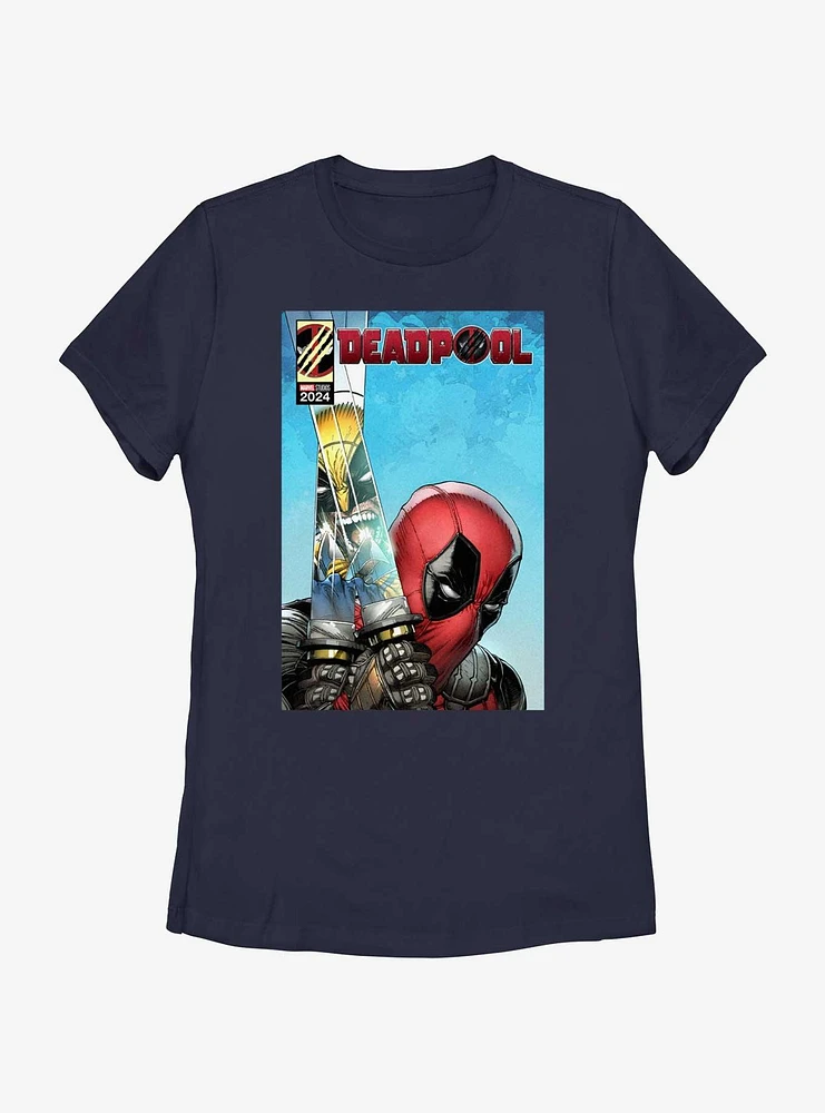 Marvel Deadpool & Wolverine Reflection The Swords Womens T-Shirt