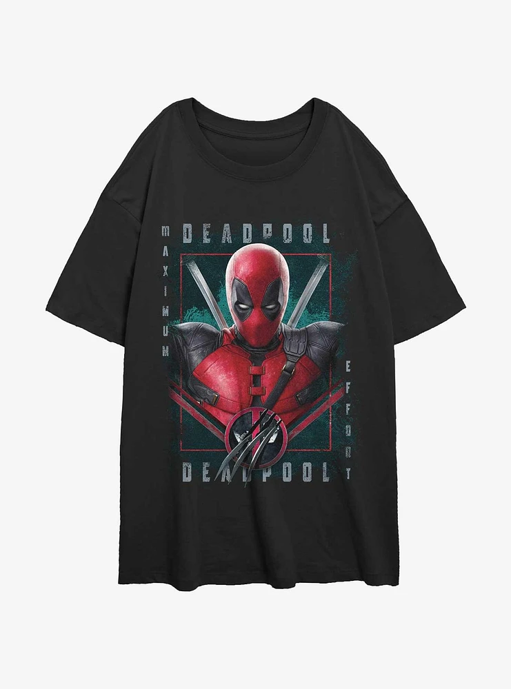 Marvel Deadpool & Wolverine Pool Port Womens Oversized T-Shirt BoxLunch Web Exclusive