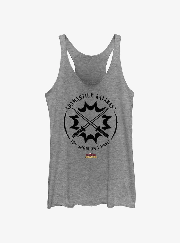 Marvel Deadpool & Wolverine Adamantium Katanas Womens Tank Top