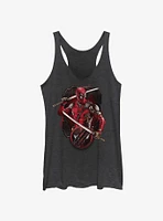 Marvel Deadpool & Wolverine Pose Badge Womens Tank Top