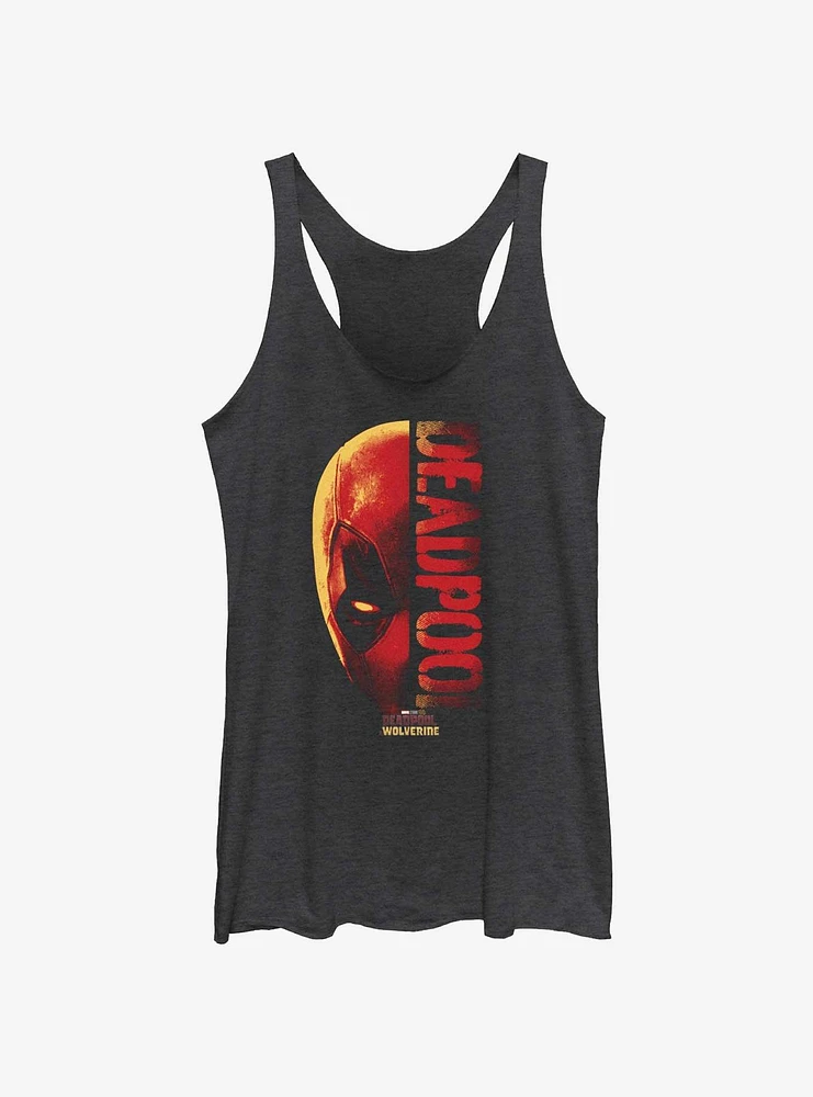 Marvel Deadpool & Wolverine Head Split Womens Tank Top