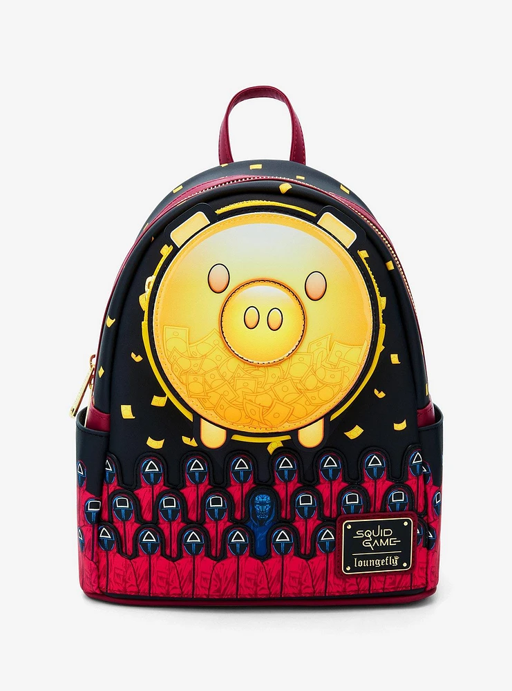 Loungefly Squid Game Pig Glow-In-The-Dark Mini Backpack