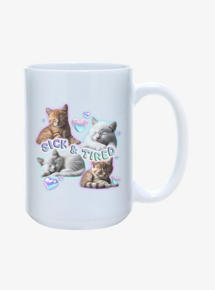 Hot Topic Sick And Tired Kittens 15OZ Mug