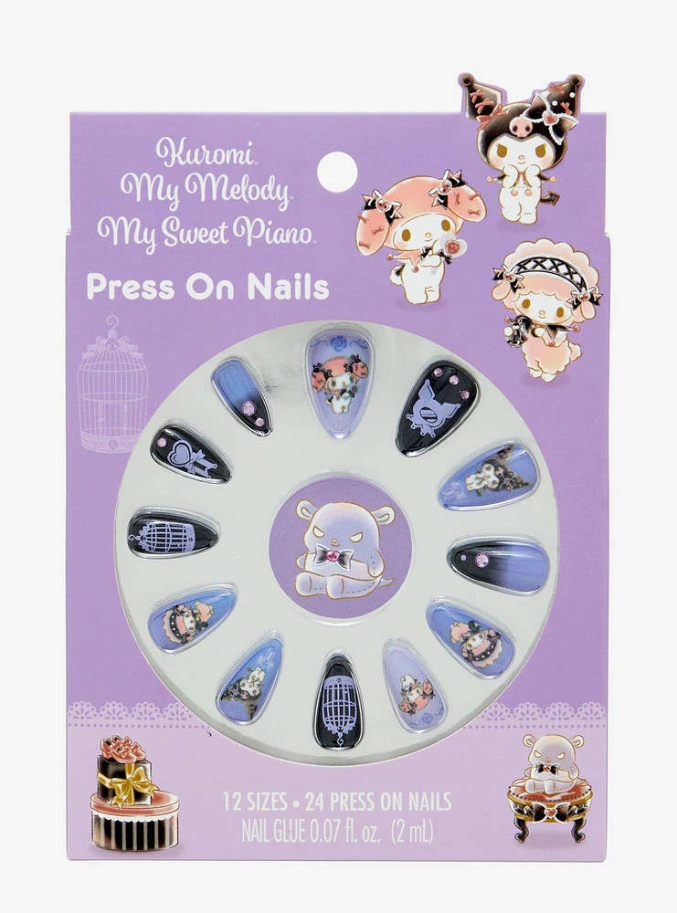 Kuromi & My Melody Cute Party Faux Nail Set