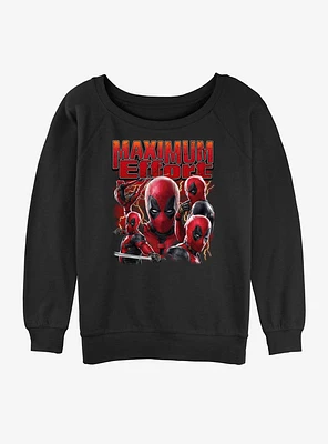 Marvel Deadpool & Wolverine Maximum Effort Womens Slouchy Sweatshirt BoxLunch Web Exclusive