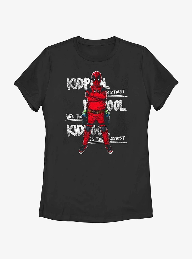 Marvel Deadpool & Wolverine Kidpool The Dirtiest Womens T-Shirt