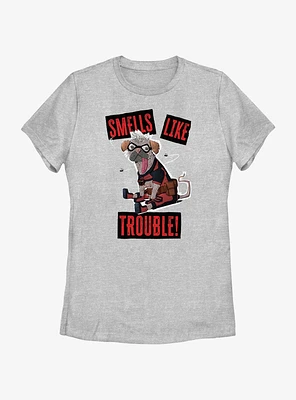 Marvel Deadpool & Wolverine Smells Like Trouble Dogpool Womens T-Shirt