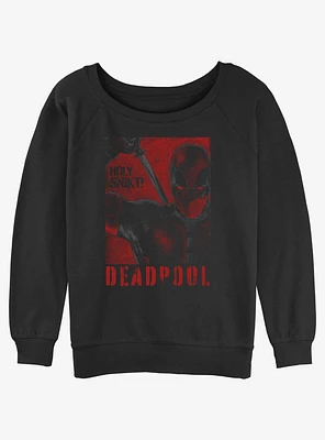 Marvel Deadpool & Wolverine Poster SNIKT Womens Slouchy Sweatshirt