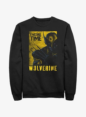 Marvel Deadpool & Wolverine Poster Encore Time Sweatshirt