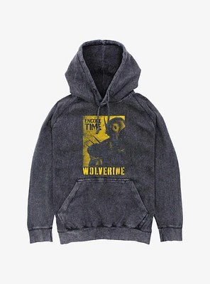 Marvel Deadpool & Wolverine Poster Encore Time Mineral Wash Hoodie