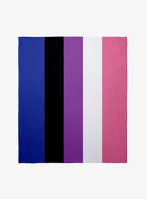 Genderfluid Flag Throw Blanket