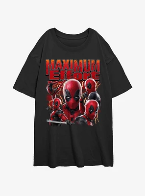 Marvel Deadpool & Wolverine Maximum Effort Womens Oversized T-Shirt BoxLunch Web Exclusive