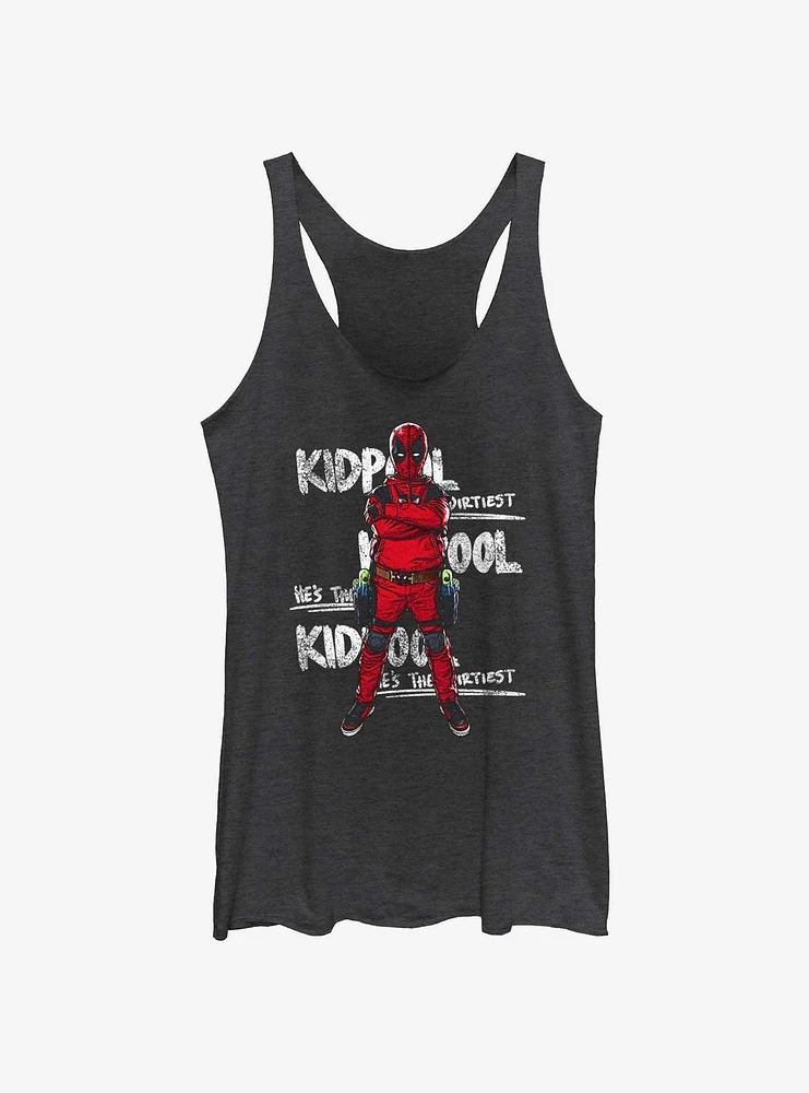 Marvel Deadpool & Wolverine Kidpool The Dirtiest Womens Tank Top