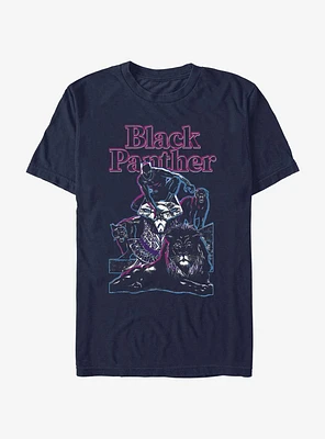 Marvel Black Panther Vintage Big Cats T-Shirt