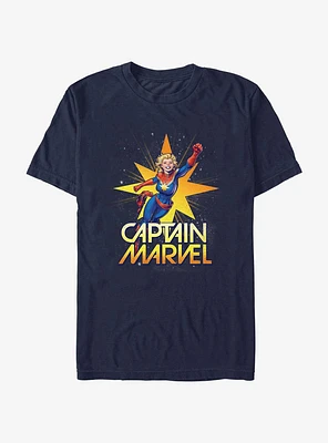Marvel Captain Star Burst Flight T-Shirt