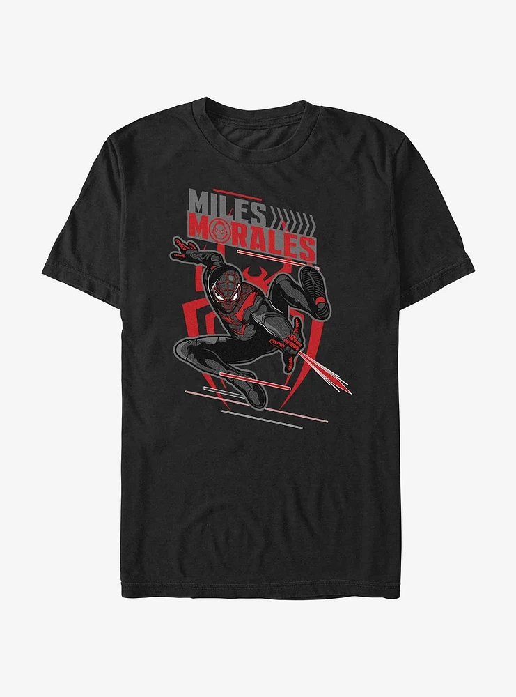 Marvel Spider-Man Miles Morales Battle Stance T-Shirt