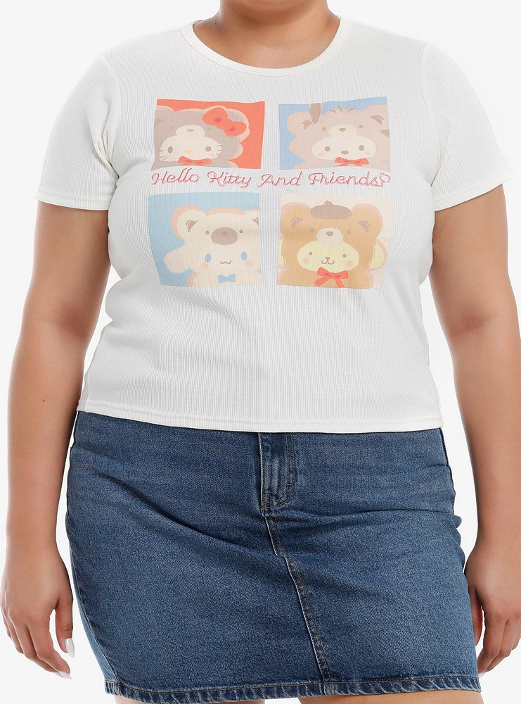 Hello Kitty And Friends Latte Bear Rib Girls Baby T-Shirt Plus