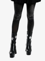 Black & Silver Lurex Tights