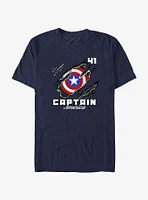 Marvel Captain America Ripped Shield T-Shirt