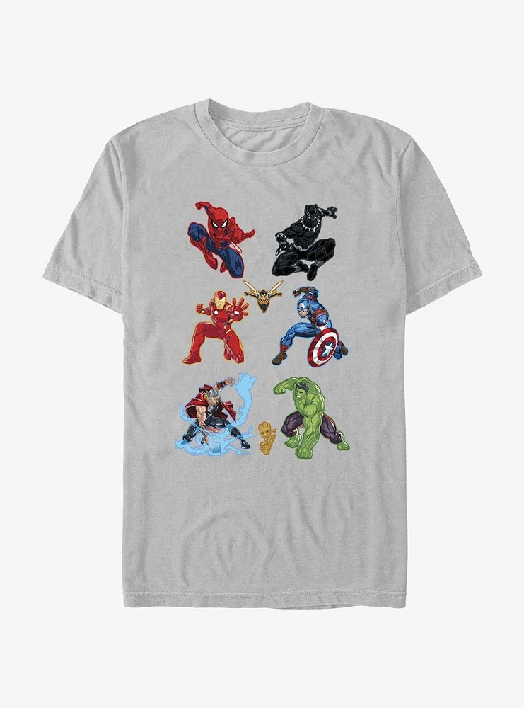 Marvel Avengers Action Grid T-Shirt