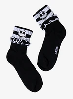 The Nightmare Before Christmas Jack Stripe Glow-In-The-Dark Ankle Socks