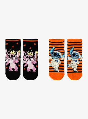 Disney Stitch & Angel Halloween Costume No-Show Socks 2 Pair