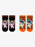 Disney Stitch & Angel Halloween Costume No-Show Socks 2 Pair