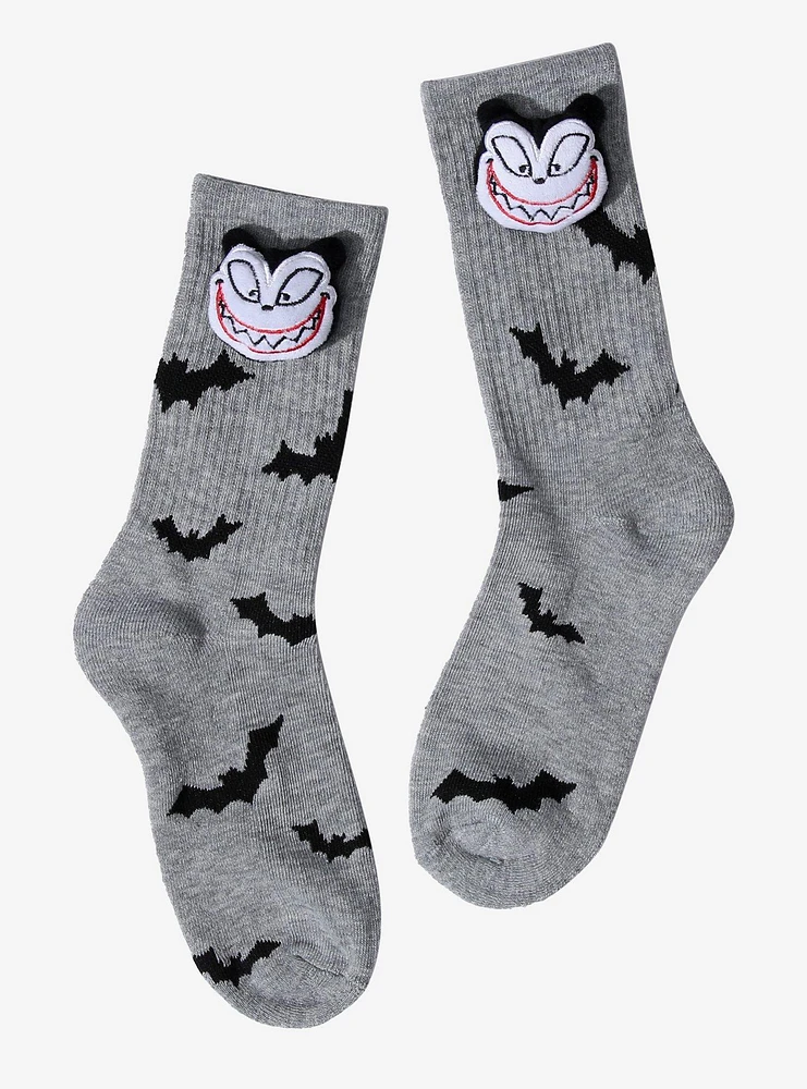 The Nightmare Before Christmas Scary Teddy Plush Head Crew Socks