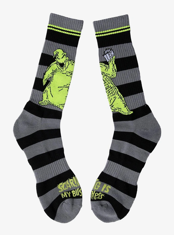 The Nightmare Before Christmas Oogie Boogie Glow-In-The-Dark Crew Socks