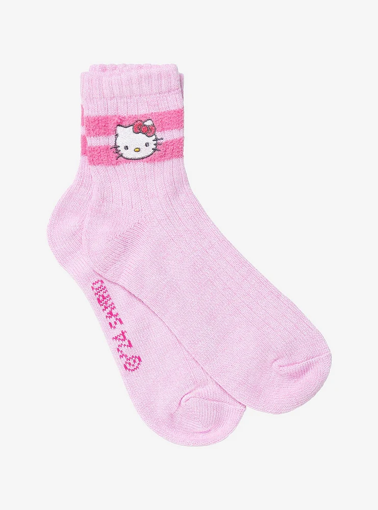 Hello Kitty Stripe Marled Crew Socks