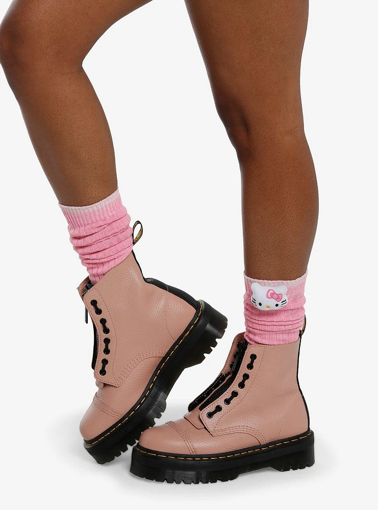 Hello Kitty Pink Plush Slouch Socks