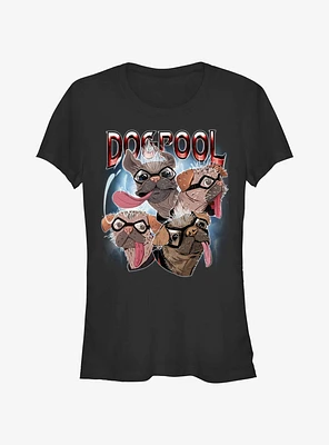 Marvel Deadpool & Wolverine Dogpool Faces Girls T-Shirt